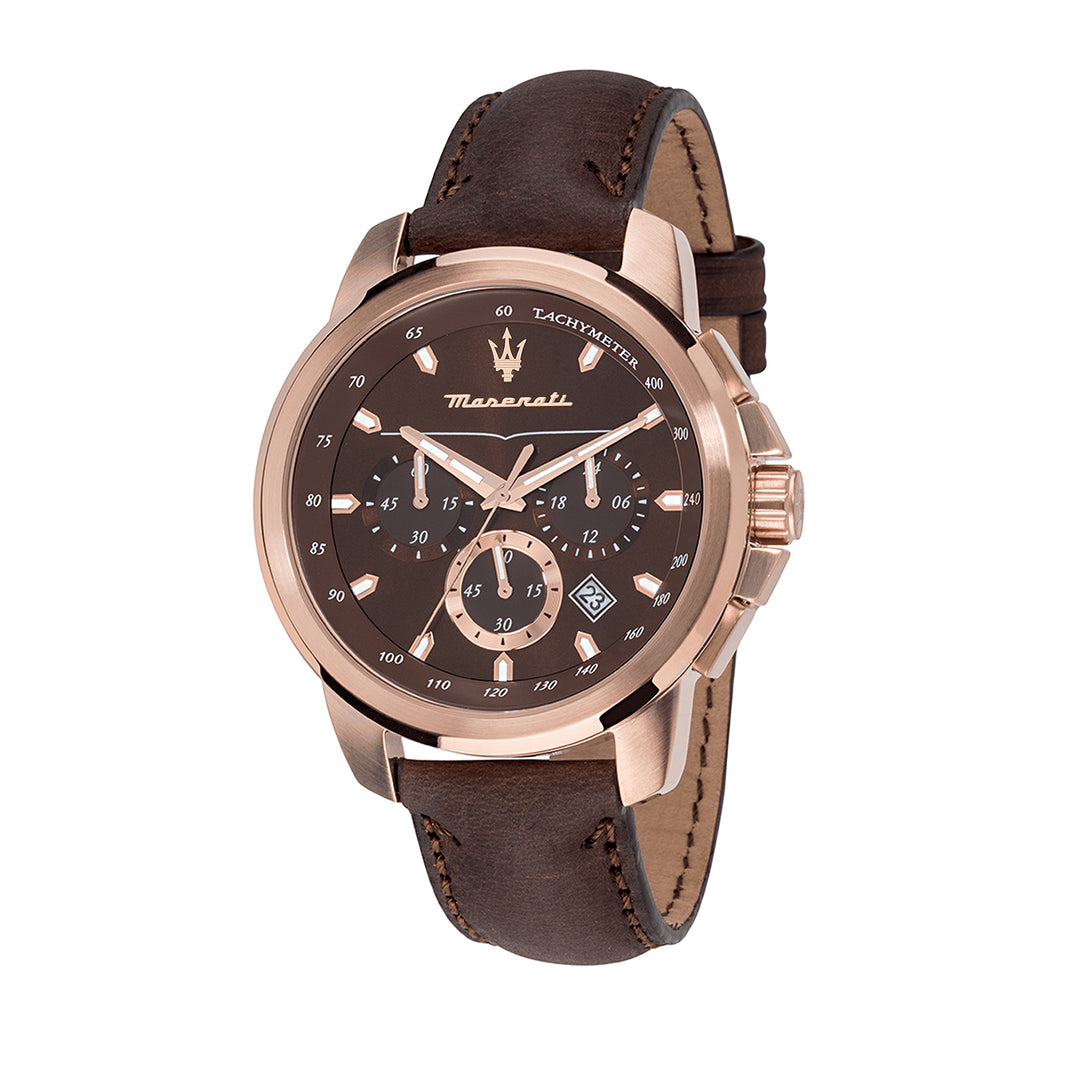 Maserati SUCCESSO 44MM CHR BROWN D BROWN ST SS
