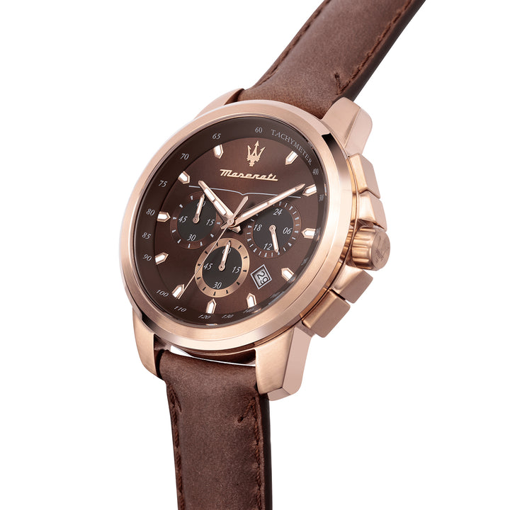Maserati SUCCESSO 44MM CHR BROWN D BROWN ST SS