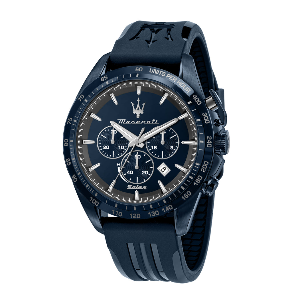 MASERATI SOLAR BLUE 45MM CHR SOLAR BLUE DI BLU ST