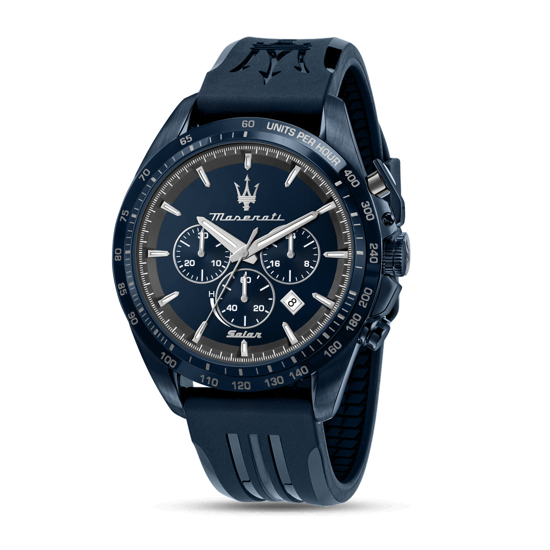 MASERATI SOLAR BLUE 45MM CHR SOLAR BLUE DI BLU ST