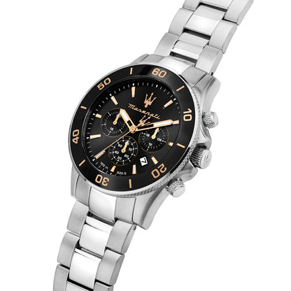 Maserati Competizione 43MM CHR Black Dial BR SS Men's Watch - R8873600003