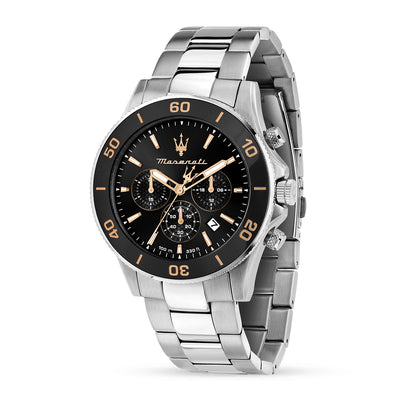 Maserati Competizione 43MM CHR Black Dial BR SS Men's Watch - R8873600003