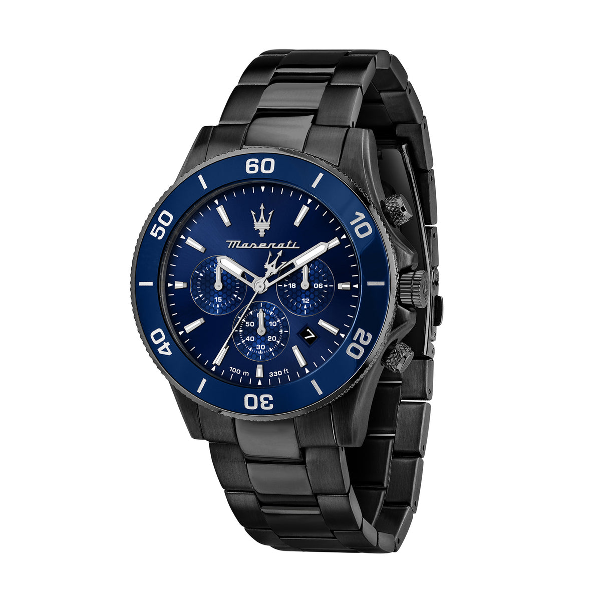 Maserati Competizione 43MM CHR Blue Dial BR D.GUN Men's Watch - R8873600005