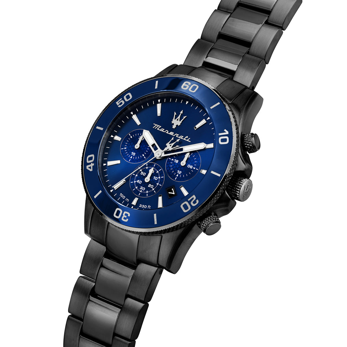 Maserati Competizione 43MM CHR Blue Dial BR D.GUN Men's Watch - R8873600005