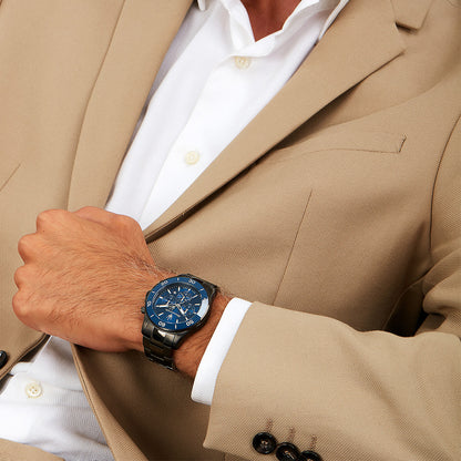 Maserati Competizione 43MM CHR Blue Dial BR D.GUN Men's Watch - R8873600005