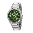 Maserati Stile 45MM CHR Green Dial BR SS Men's Watch
