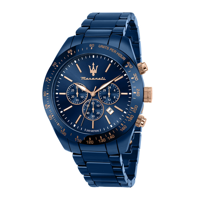 Maserati TRAGUARDO CERAMIC 45 CHR BLU DIAL BR BLU