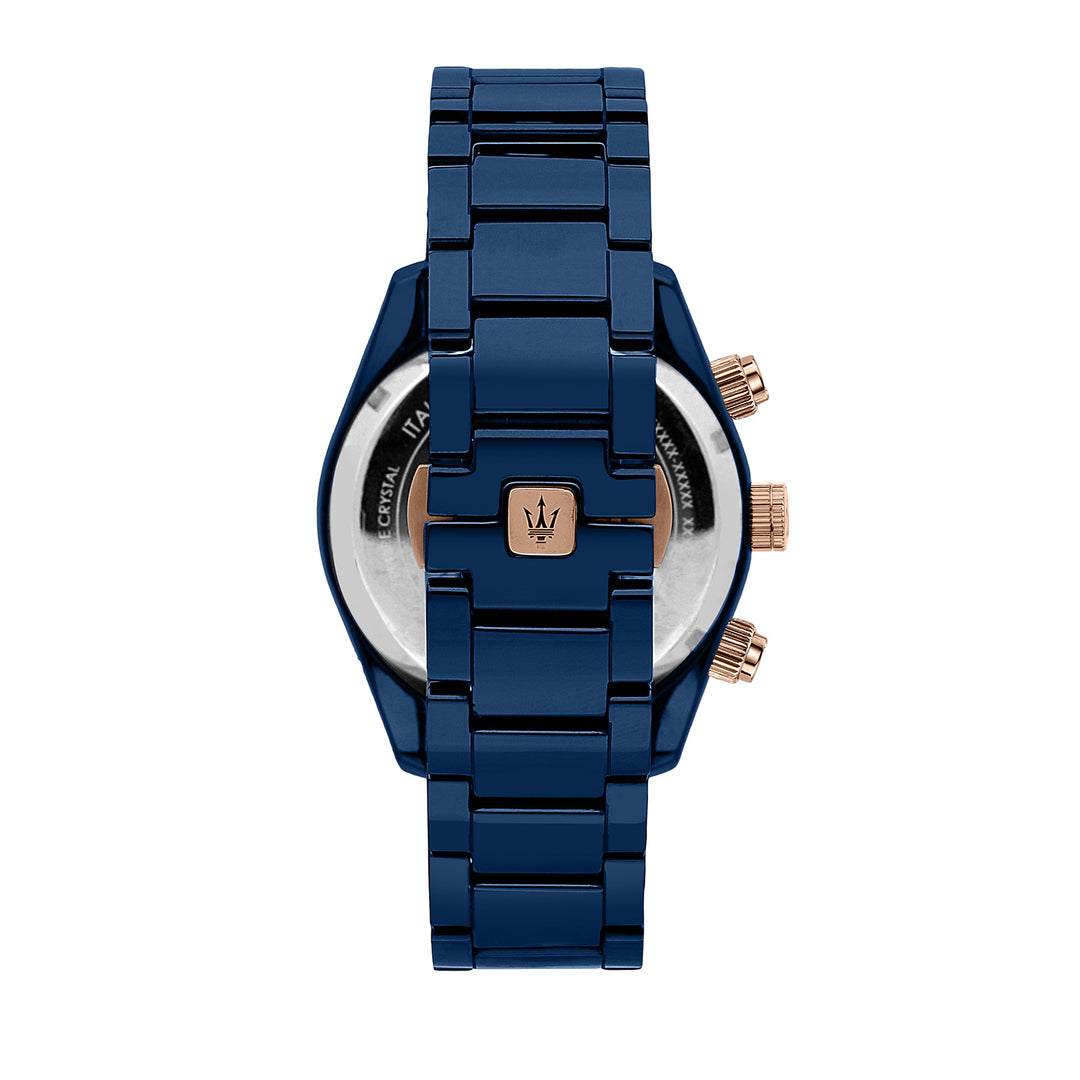 Maserati TRAGUARDO CERAMIC 45 CHR BLU DIAL BR BLU