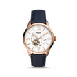 Fossil Fos Auto Men's Watch Gold Plated Leather Strap