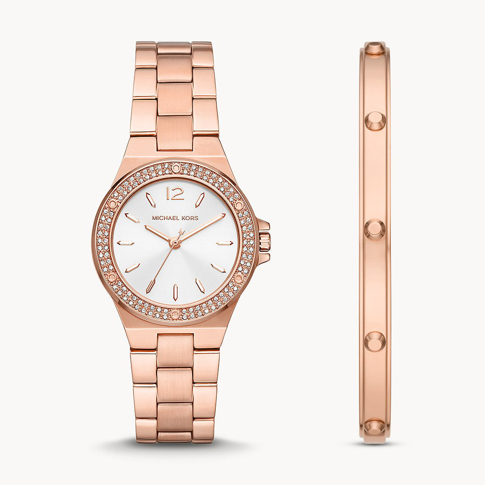 Michael Kors Lennox Rose Gold Stainless Steel Set Women's Watch - MK1073SET