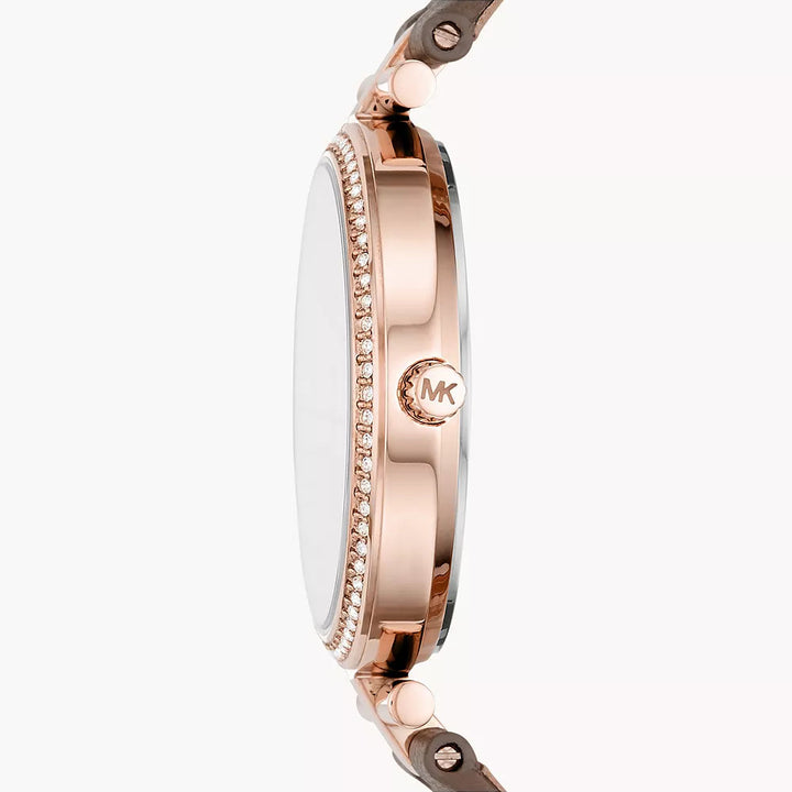 Michael Kors Maci Women's Three-Hand Truffle Leather Watch - MK2832