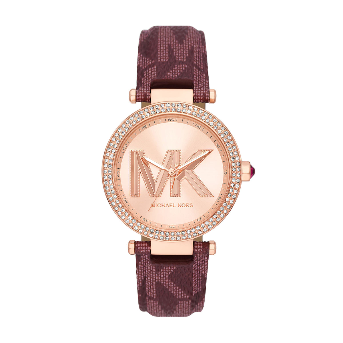 Michael Kors Parker Three-Hand Merlot Pvc Women's Watch