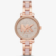 Michael Kors Sofie Three-Hand Rose Gold-Tone Stainless Steel Women's Watch