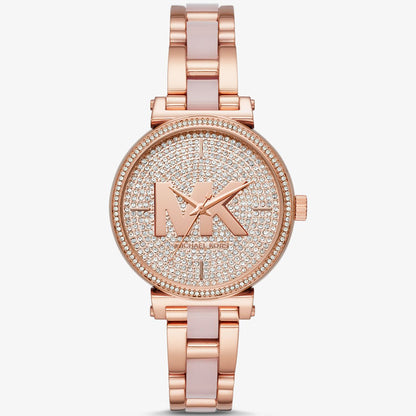 Michael Kors Sofie Three-Hand Rose Gold-Tone Stainless Steel Women's Watch