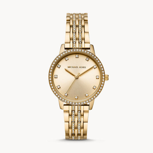 Michael Kors Melissa Three-Hand Gold-Tone Stainless Steel Women's Watch