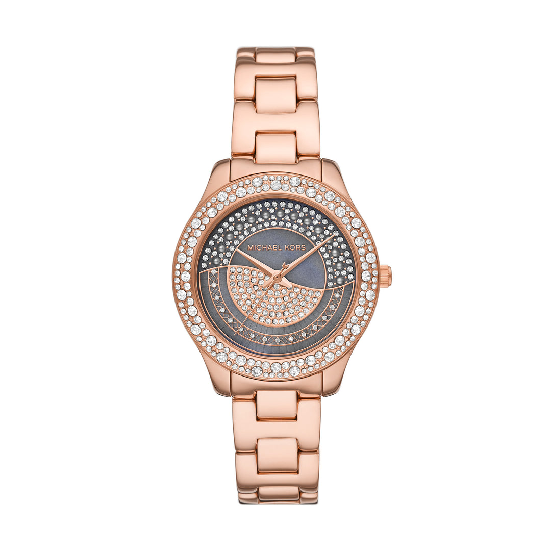 Michael Kors Mother of Pearl Analog Women's Watch Gold Plated Metal Bracelet - MK4624
