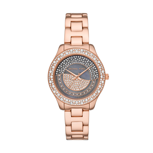 Michael Kors Mother of Pearl Analog Women's Watch Gold Plated Metal Bracelet