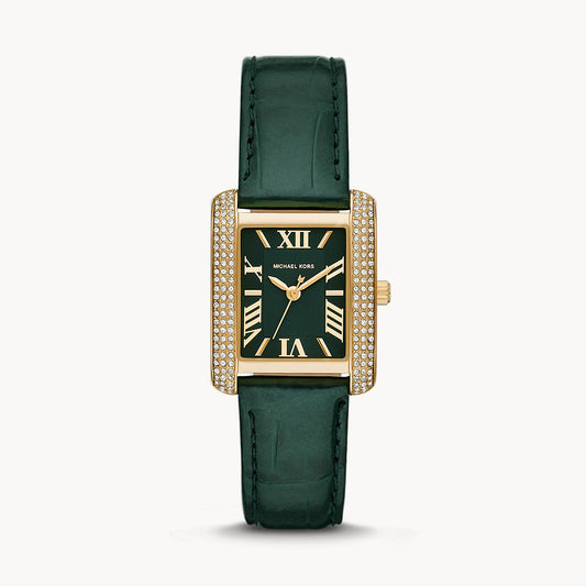 Michael Kors Emery Three-Hand Green Croco Leather Women's Watch