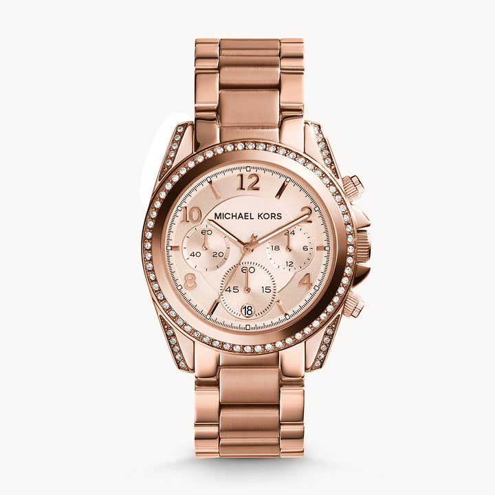 Michael Kors Blair Chronograph Rose Gold-Tone Stainless Steel Women's Watch - MK5263