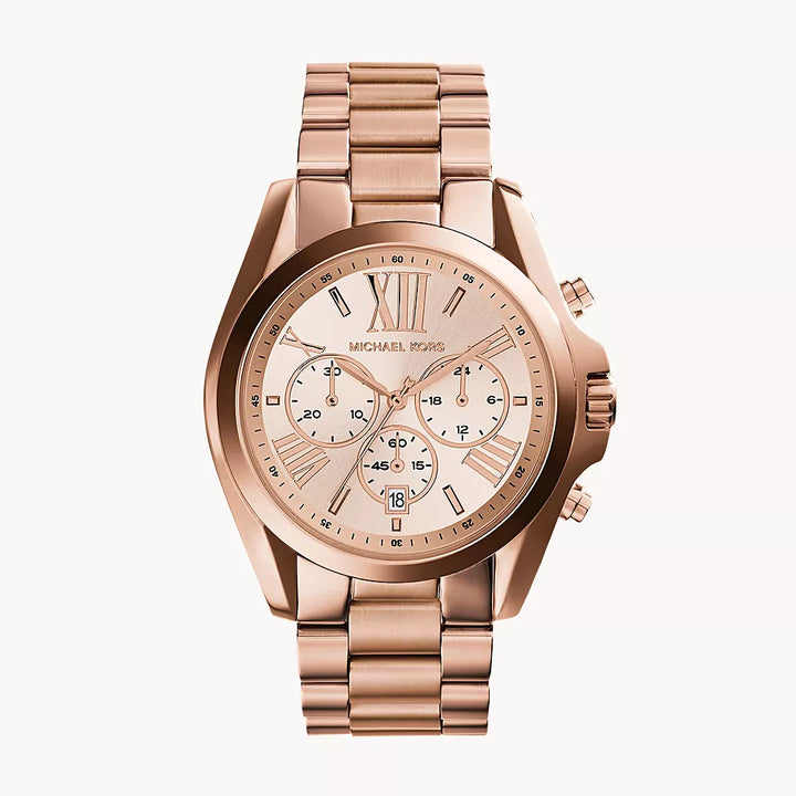 Michael Kors Bradshaw Women's Chronograph Rose Gold-Tone Stainless Steel Watch - MK5503