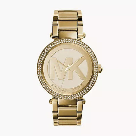 Michael Kors Parker Women's Three-Hand Gold-Tone Stainless Steel Watch