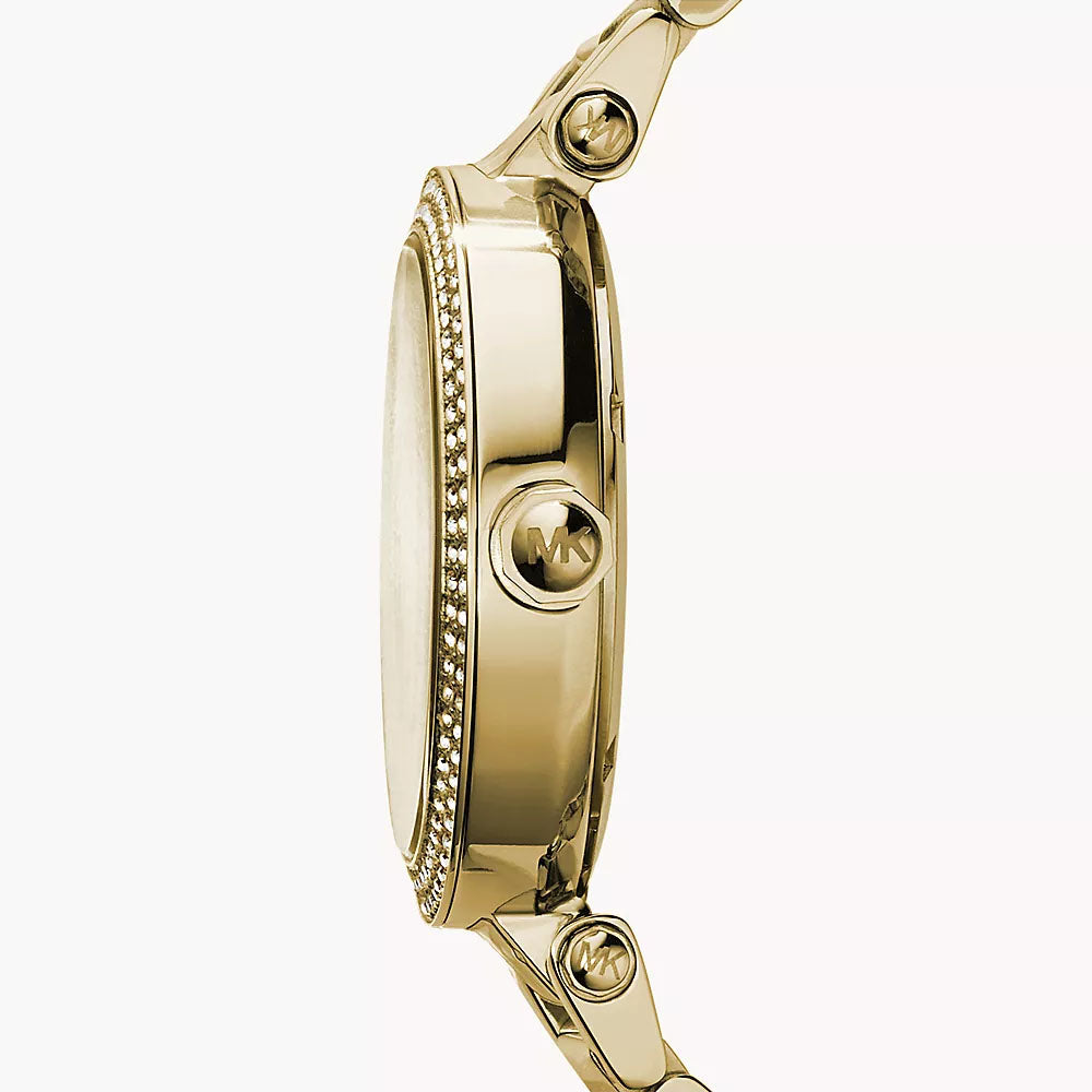 Michael Kors Parker Women's Three-Hand Gold-Tone Stainless Steel Watch - MK5784
