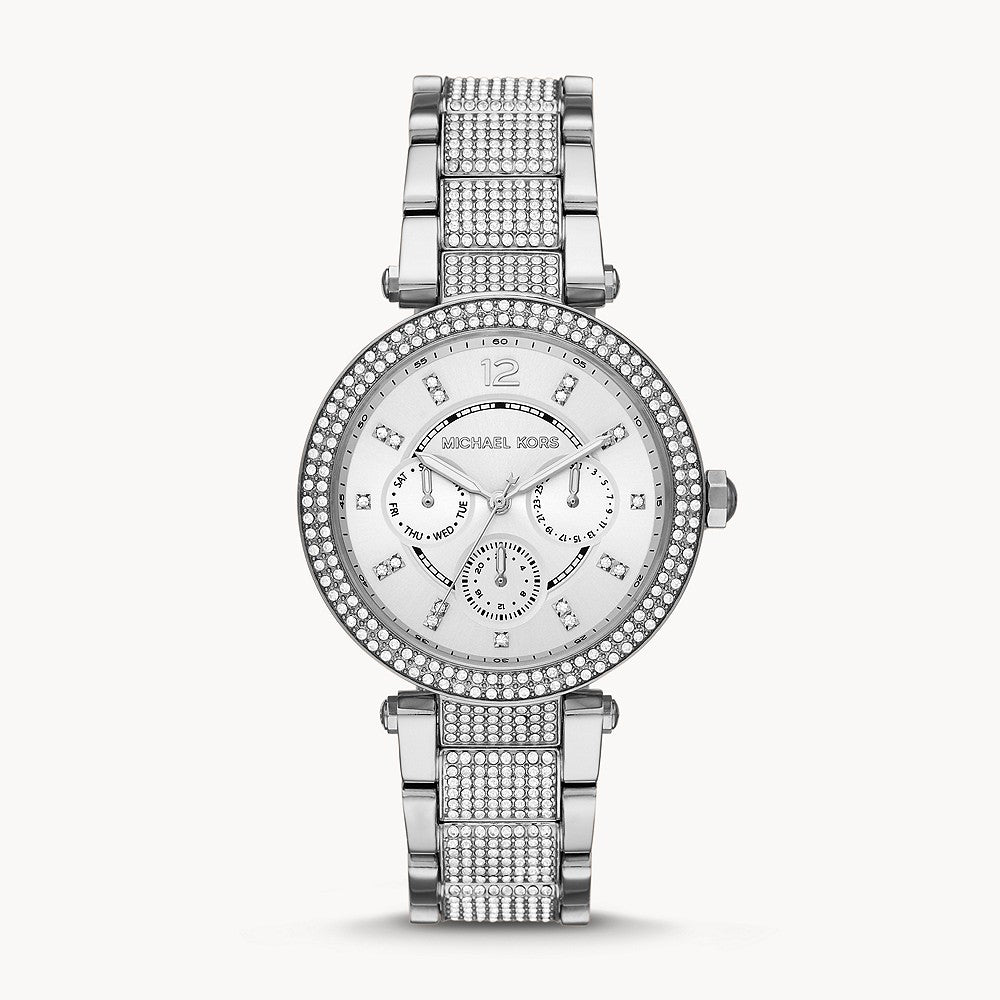 Michael kors 2024 silver parker watch