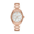 Michael Kors Janelle Multifunction Rose Gold-Tone Stainless Steel Women's Watch
