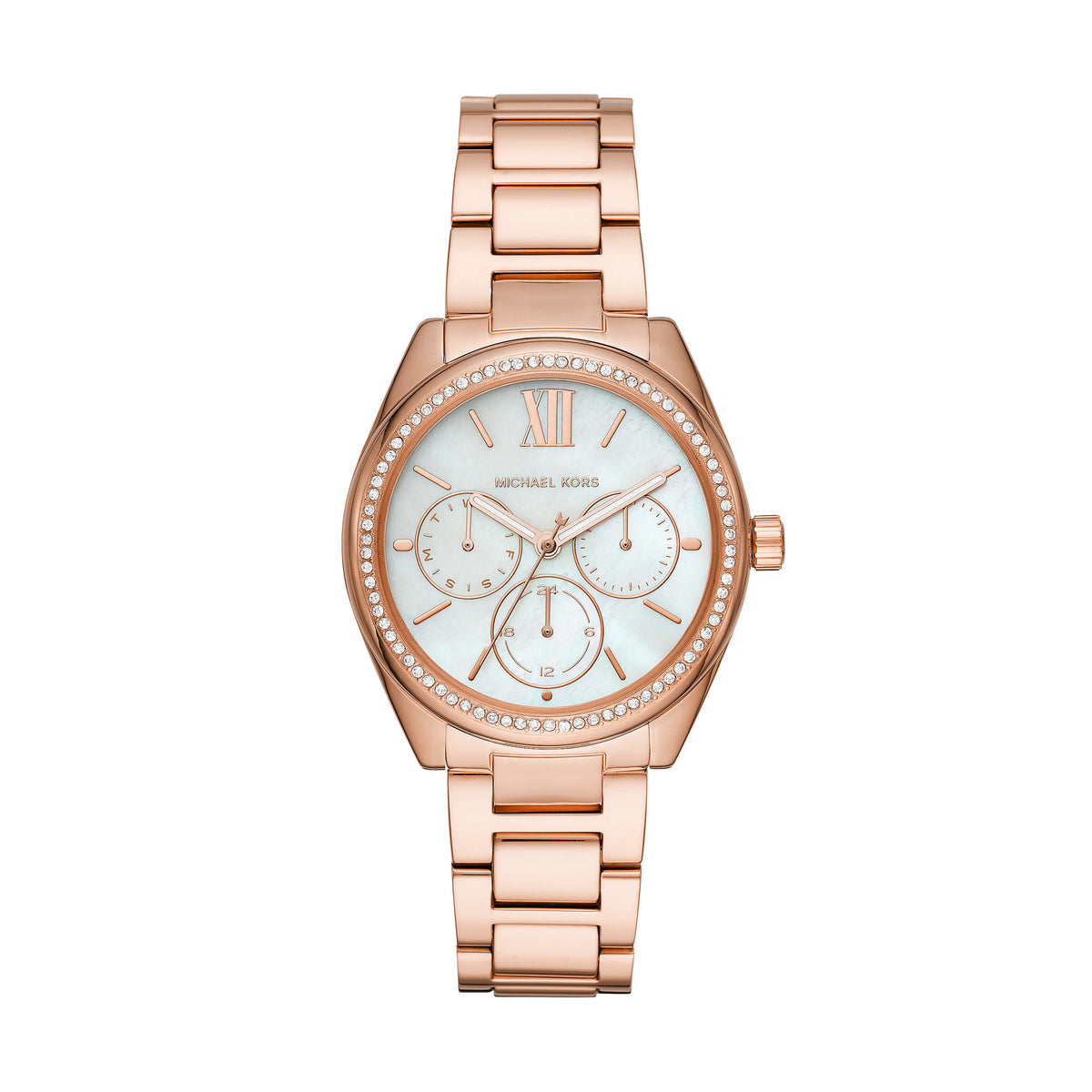 Michael Kors Janelle Multifunction Rose Gold-Tone Stainless Steel Women's Watch
