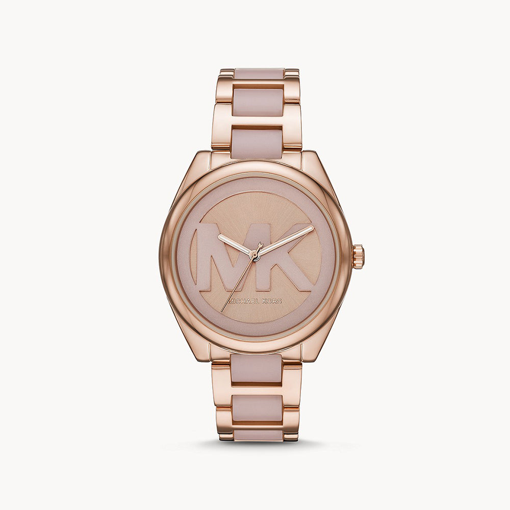 Michael Kors Janelle Rose Gold Mixed Women's Watch - MK7135