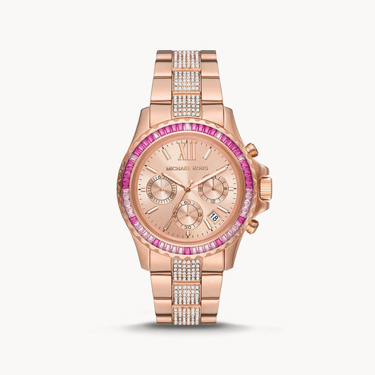 Michael Kors Everest Chronograph Rose Gold-Tone Stainless Steel Women's Watch
