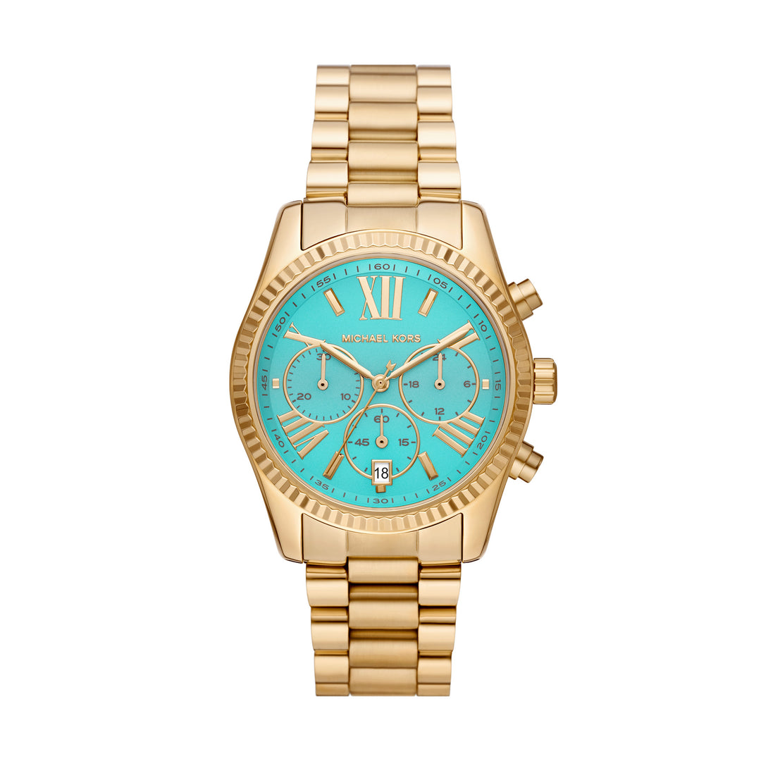 Michael Kors Lexington Chronograph Gold-Tone Stainless Steel Women's Watch - MK7216B