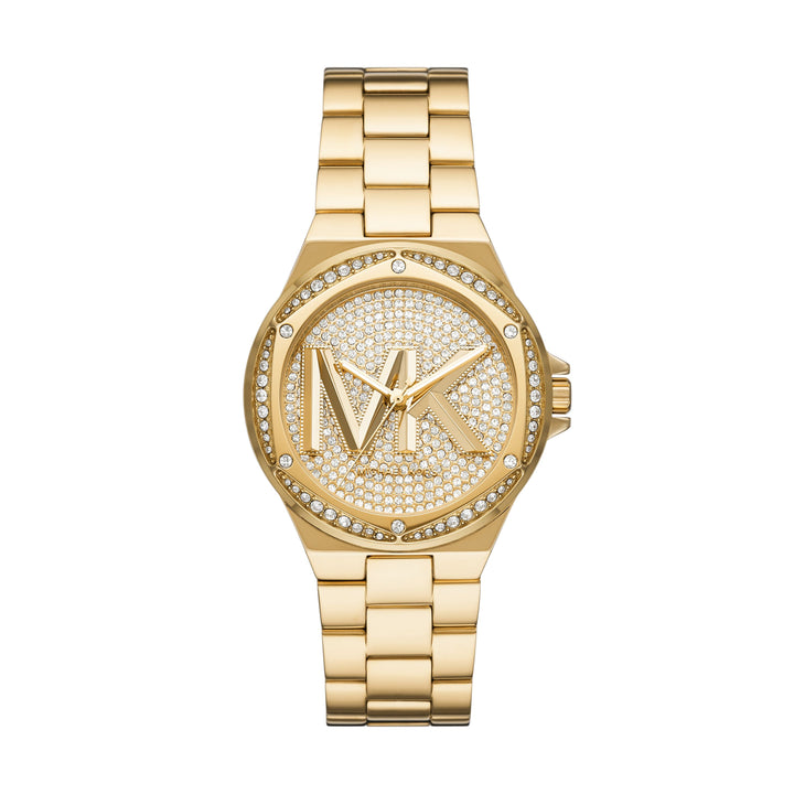 Michael Kors Lennox Three-Hand Gold-Tone Stainless Steel Women's Watch Style - MK7229