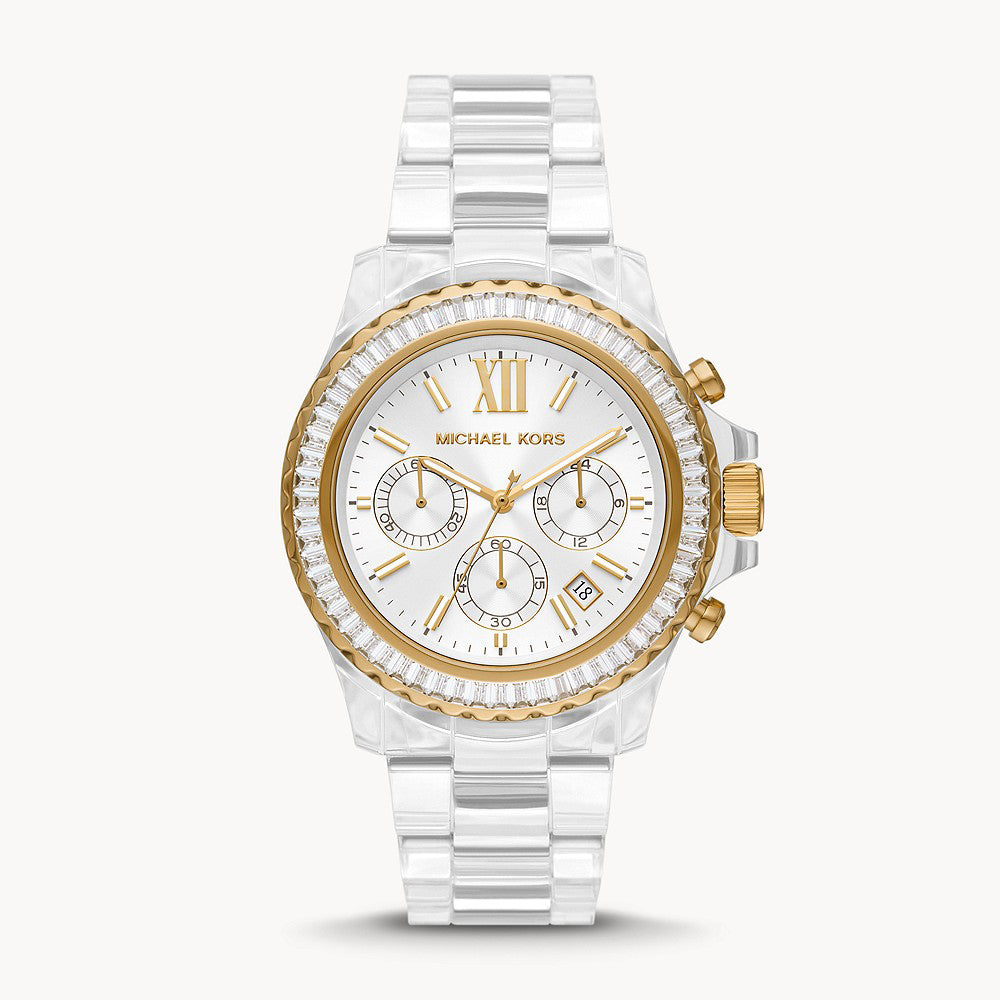 Michael Kors Chronograph Clear Castor Oil Women's Watch - MK7238