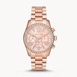 Michael Kors Lexington Lux Chronograph Rose Gold-Tone Stainless Steel Women's Watch