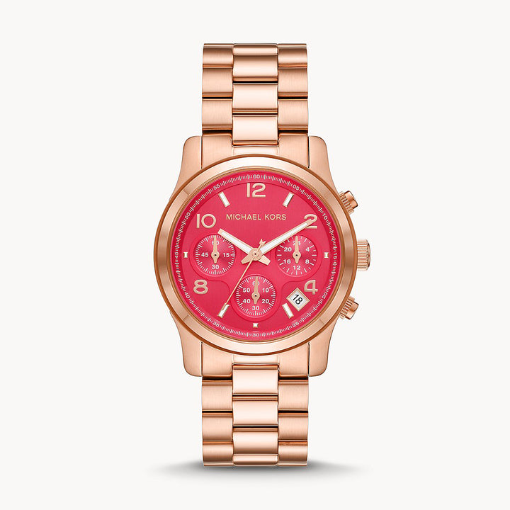 Michael Kors Runway Chronograph Rose Gold-Tone Stainless Steel Women's Watch - MK7352