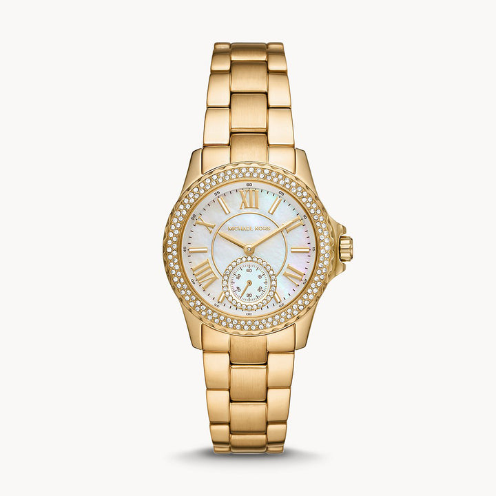 Michael Kors Everest Three-Hand Gold-Tone Stainless Steel Women's Watch - MK7363