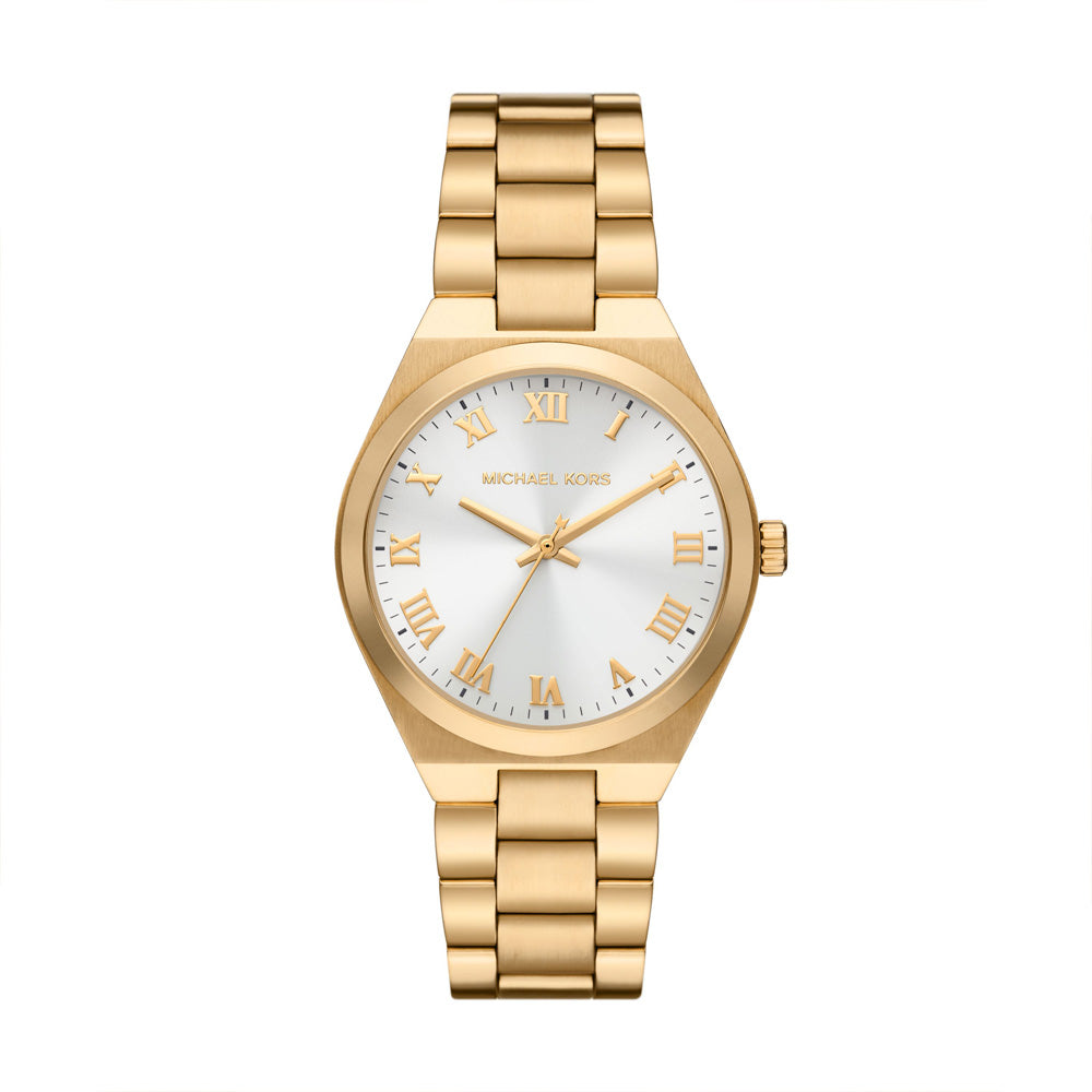 Michael Kors Lennox Women's Three-Hand Gold-Tone Stainless Steel Watch - MK7391