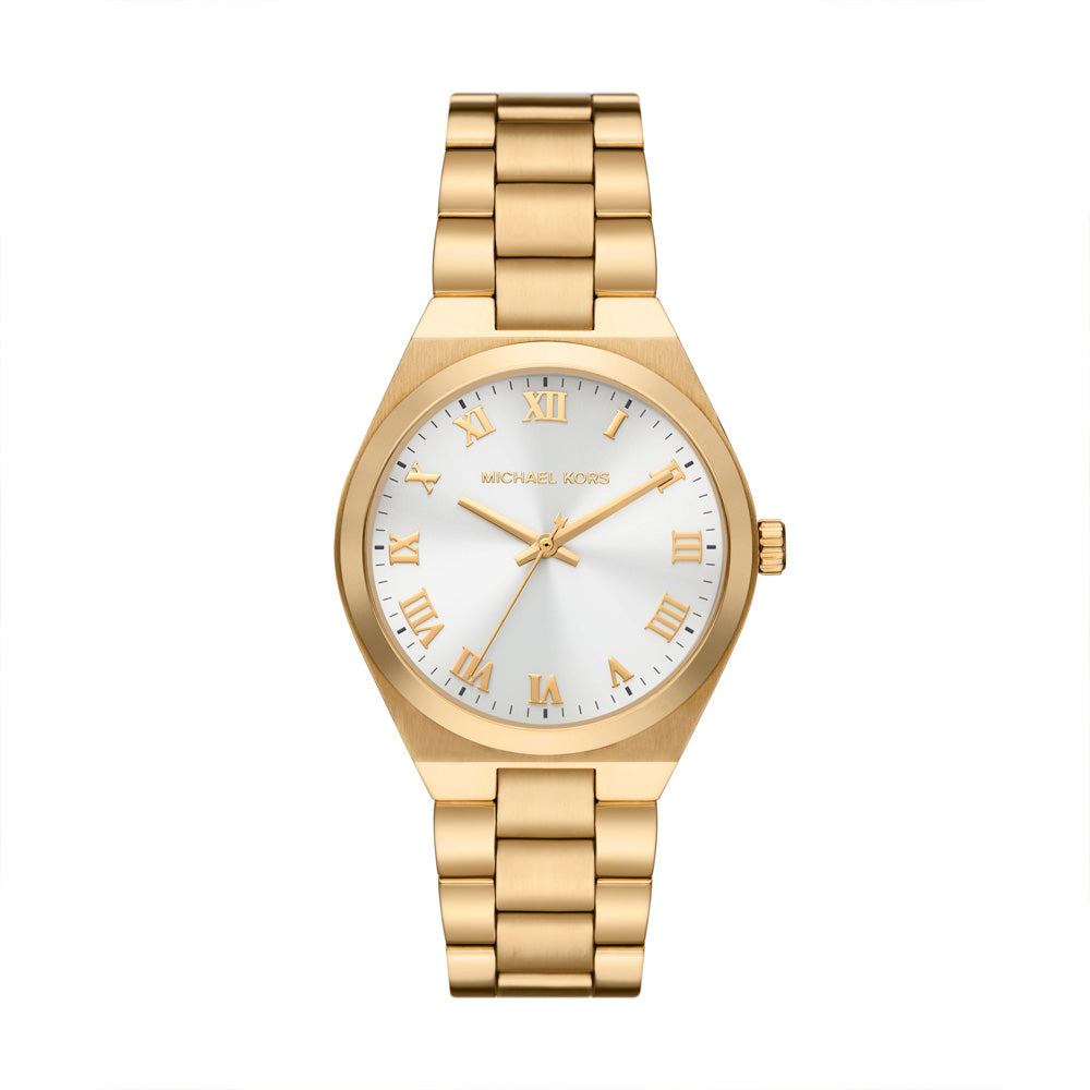 Michael Kors Lennox Women's Three-Hand Gold-Tone Stainless Steel Watch