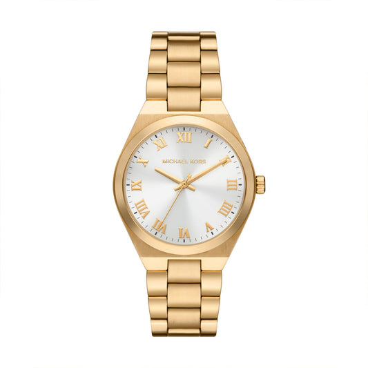 Michael Kors Lennox Women's Three-Hand Gold-Tone Stainless Steel Watch