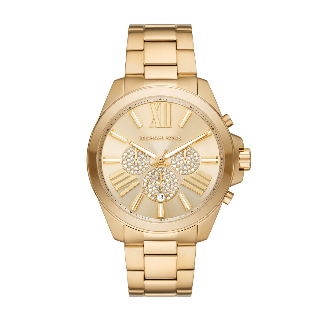 Michael Kors Analog Men's Watch Gold Plated Metal Bracelet - MK8928