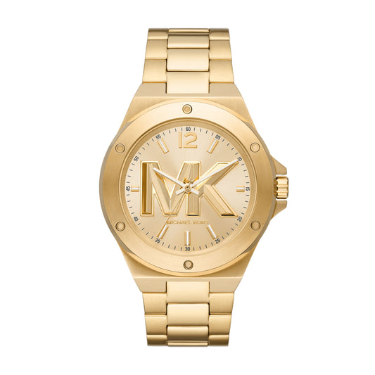 Michael Kors Lennox Three-Hand Gold-Tone Stainless Steel Men's Watch