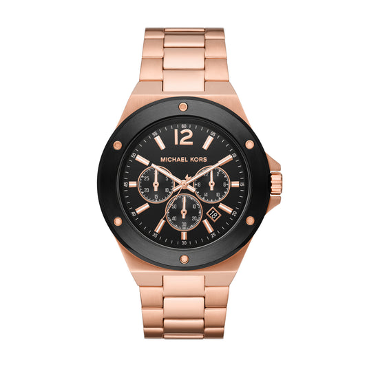 Michael Kors Lennox Chronograph Rose Gold-Tone Stainless Steel Men's Watch