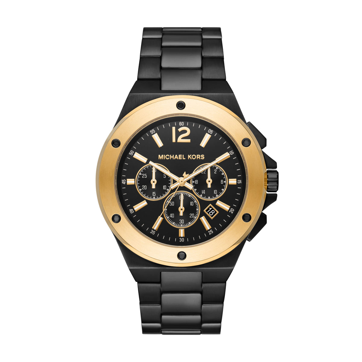 Michael Kors Lennox Chronograph Black-Tone Stainless Steel Men's Watch