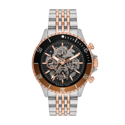 Michael Kors Automatic Men's Watch Gold Plated Metal Bracelet