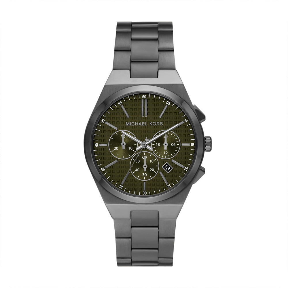 Michael Kors Lennox Men's Chronograph Gunmetal Stainless Steel Watch - MK9118