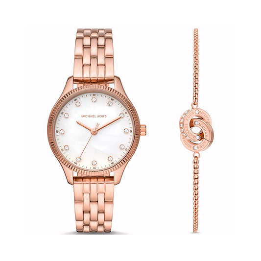 Michael Kors Mother of Pearl Set Women's Watch And Bracelet