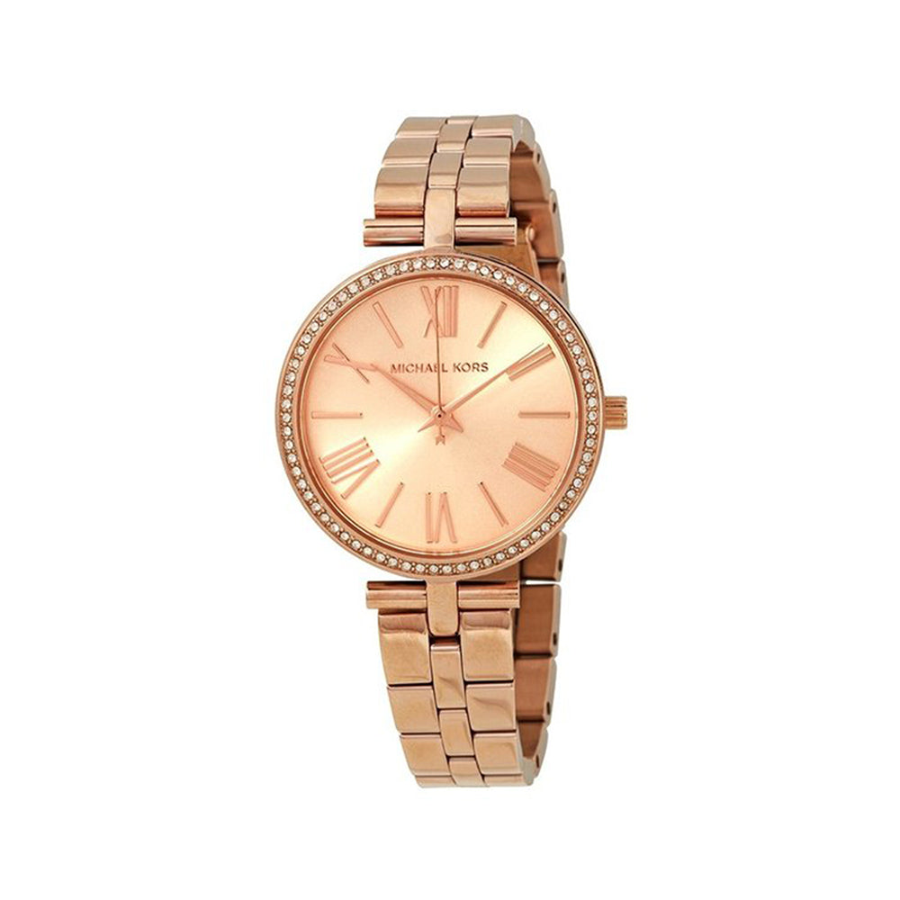 Michael Kors Analog Women's Watch Gold Plated Metal Bracelet - MK3904
