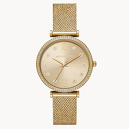 Michael Kors Analog Men's Watch Gold Plated Metal Bracelet