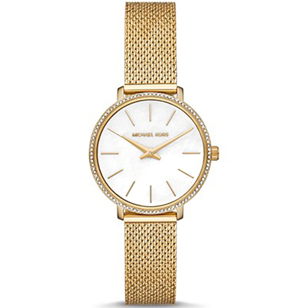 Michael Kors Analog Women's Watch Gold Plated Metal Bracelet - MK4619